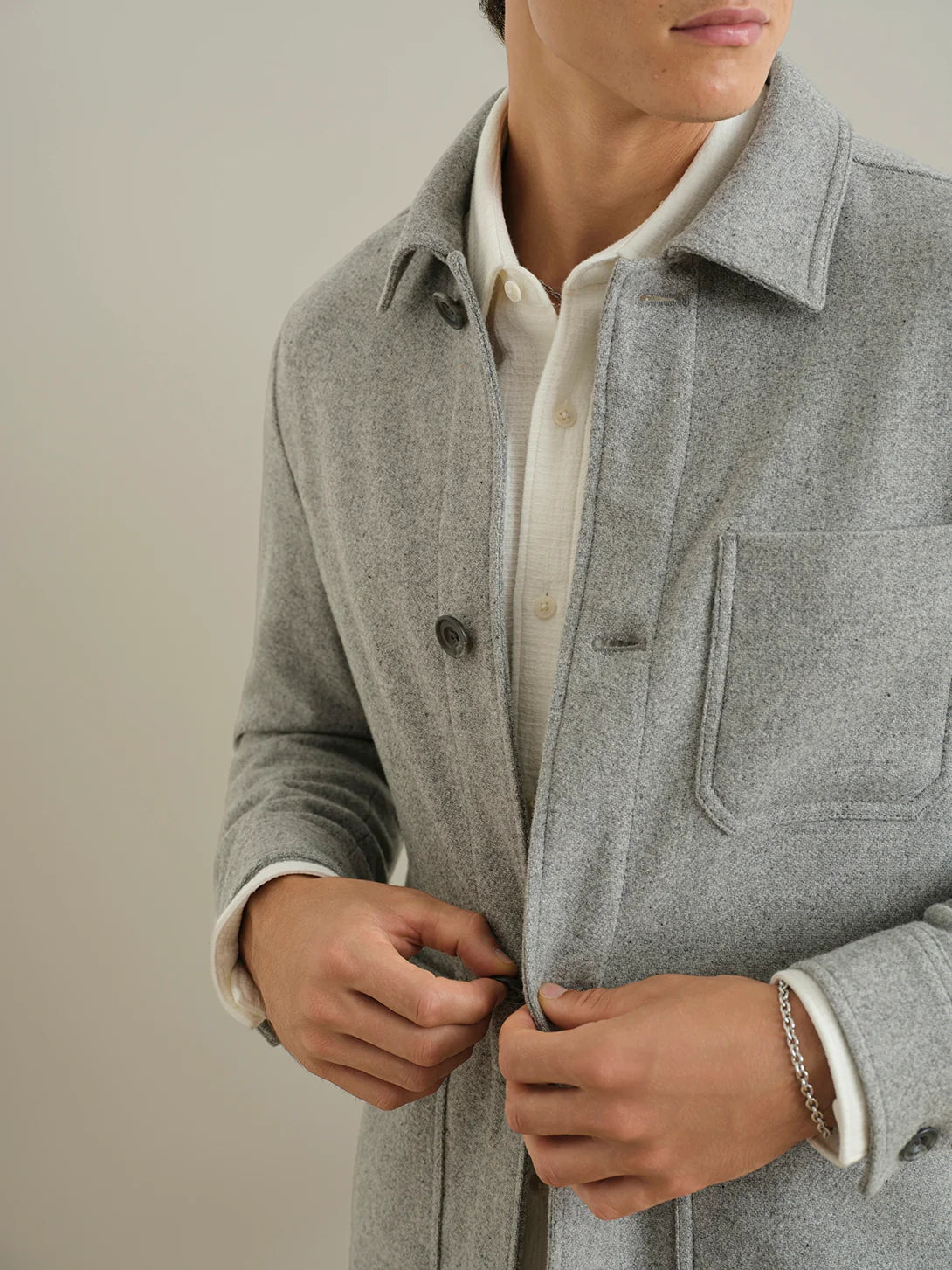 Remi Tweedy Jacket - Light Grey Heather
