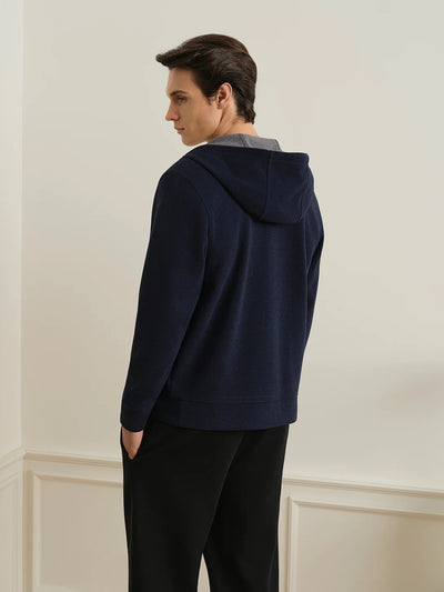 Harper Woolly Zip Hoodie - Dark Navy Heather