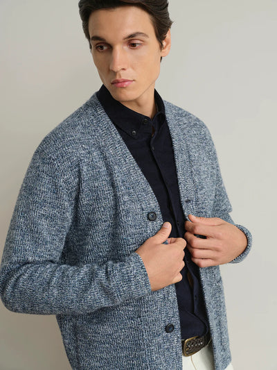 Byron Cloud-Knit Cardigan - Navy