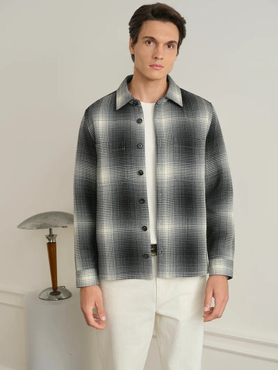 Vance Tartan Overshirt - Charcoal & Black