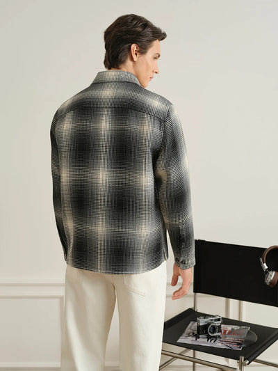 Vance Tartan Overshirt - Charcoal & Black