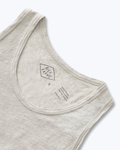 Knit Linen Tank Tee - Bone