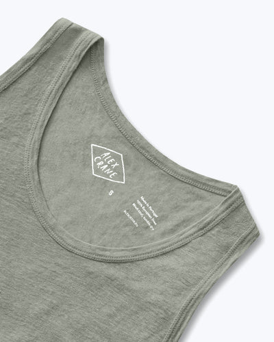 Knit Linen Tank Tee - Jade