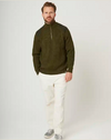 Foxton Quarter Zip Neck -  Olive