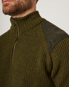 Foxton Quarter Zip Neck -  Olive