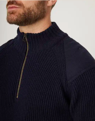 Foxton Quarter Zip Neck - Navy