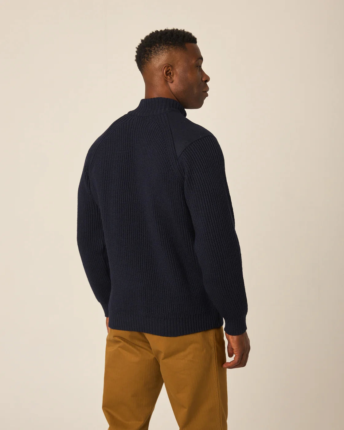 Foxton Quarter Zip Sweater - Navy