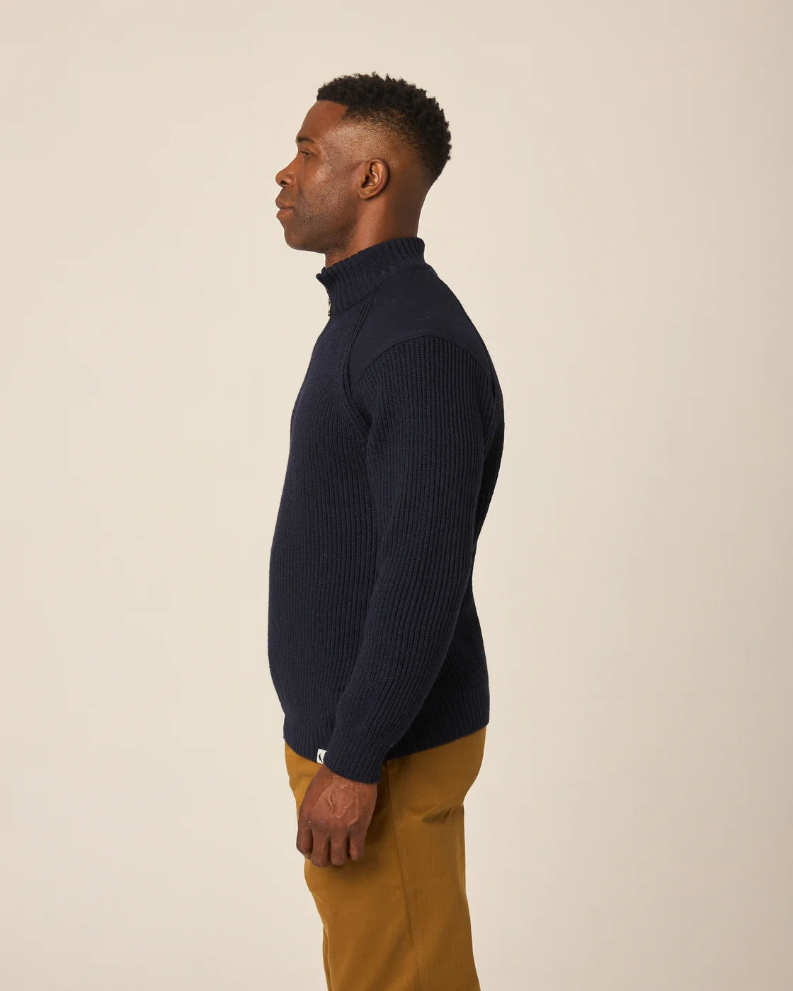 Foxton Quarter Zip Sweater - Navy