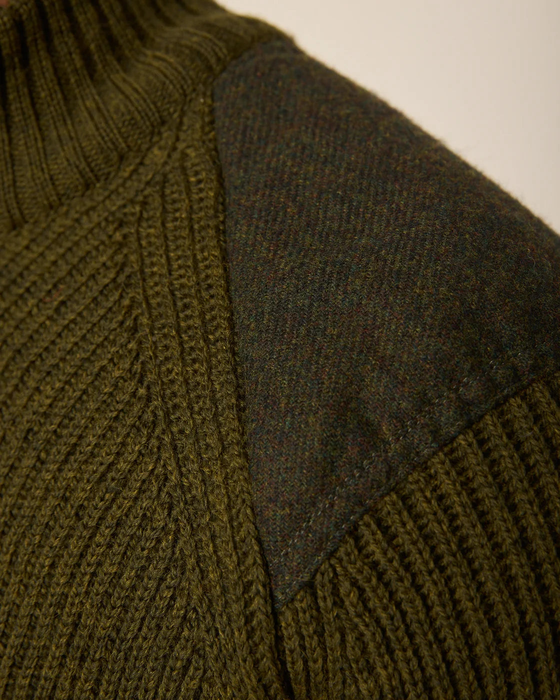 Foxton Quarter Zip Sweater - Olive