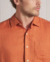 Amalfi Textured Linen Hemp Short Sleeve Shirt - Arabesque