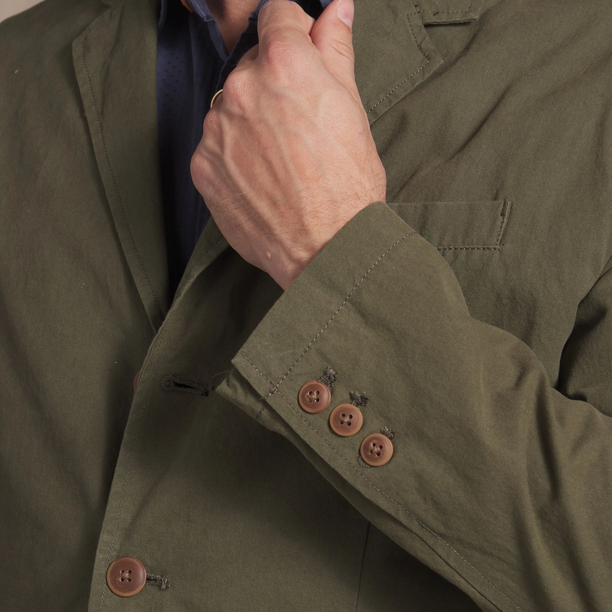 Mercer Duck Canvas Blazer - Dark Olive