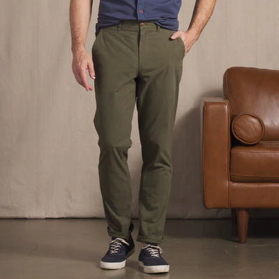 Mercer Cotton Officer Pants - Dark Olive