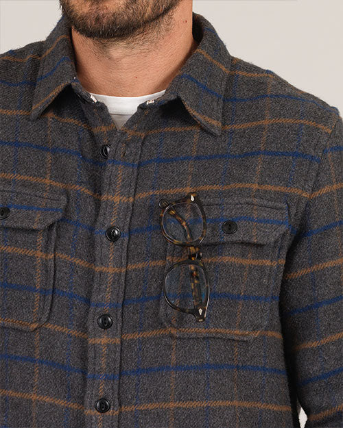 Winter Flannel Utility Shirt - Grey Hound