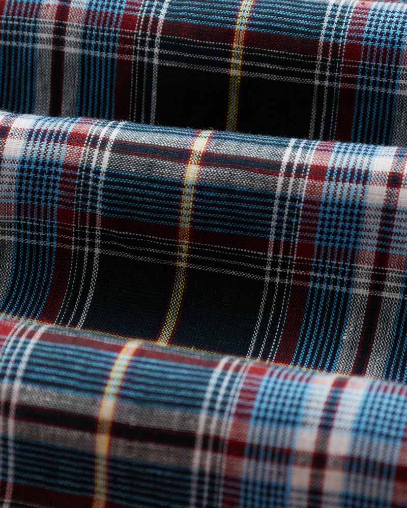 Handle Plaid Long Sleeve Shirt - Navy