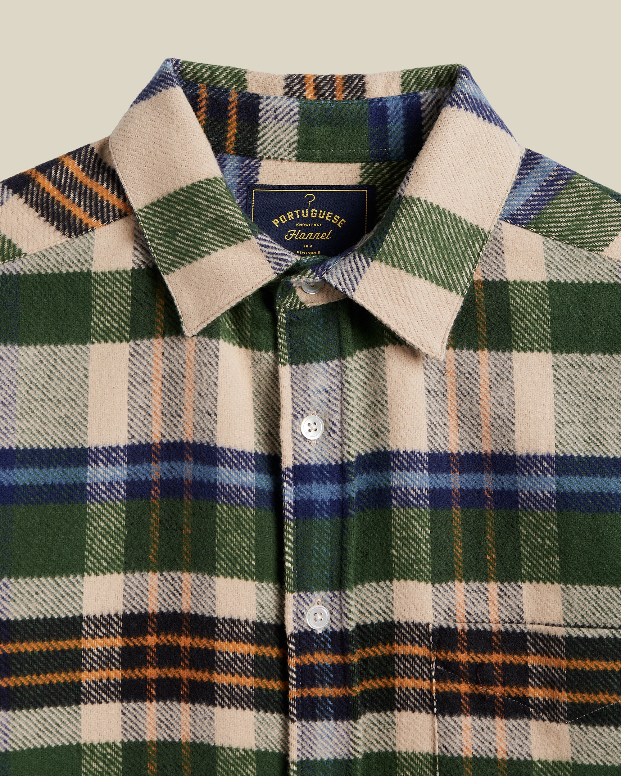 Harbor Flannel Shirt - Tan Hunter Rust