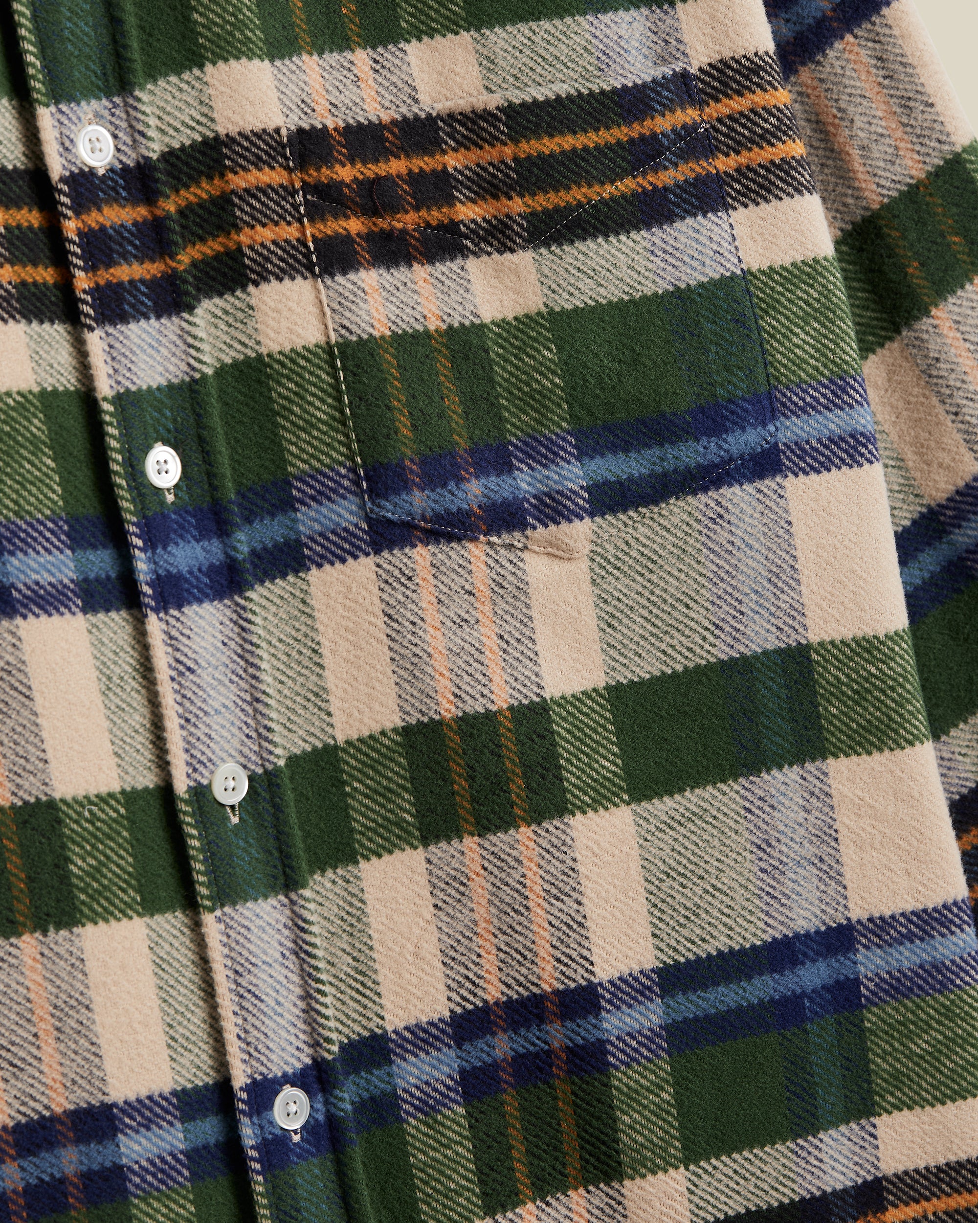 Harbor Flannel Shirt - Tan Hunter Rust