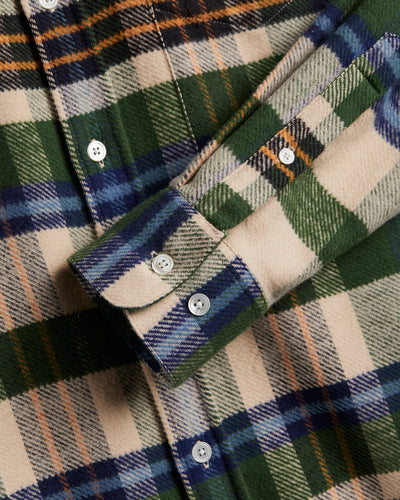 Harbor Flannel Shirt - Tan Hunter Rust