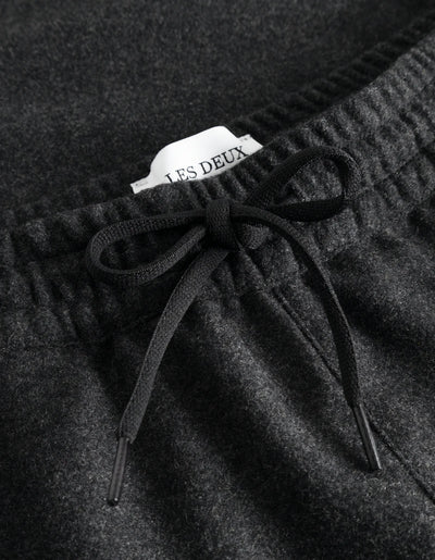 Houston Wool Drawstring Pants - Charcoal