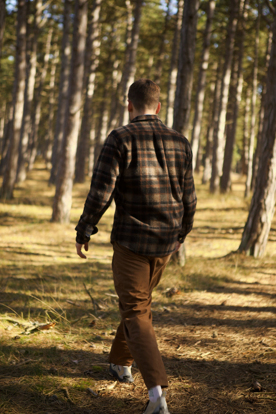 Ivy Wool Overshirt - Brown Check
