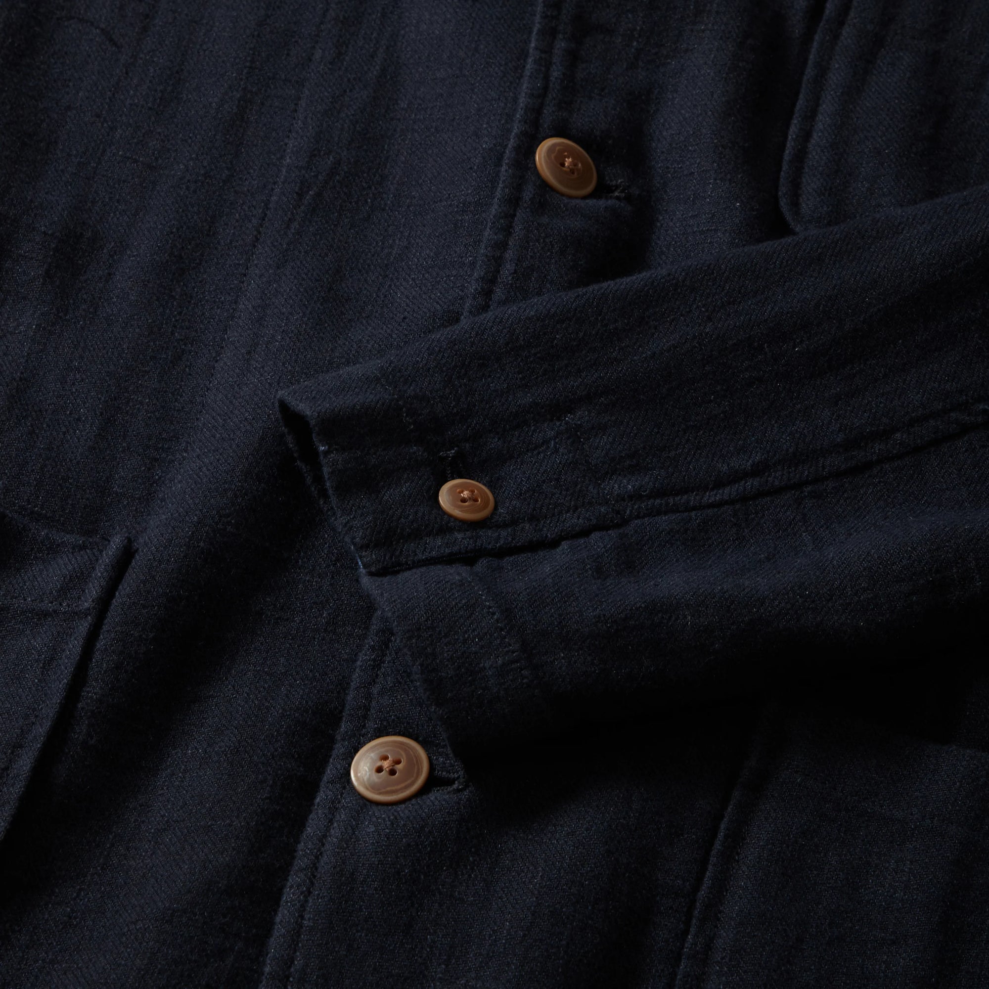 Nelson Ramie Stand Up Collar Blazer - Navy