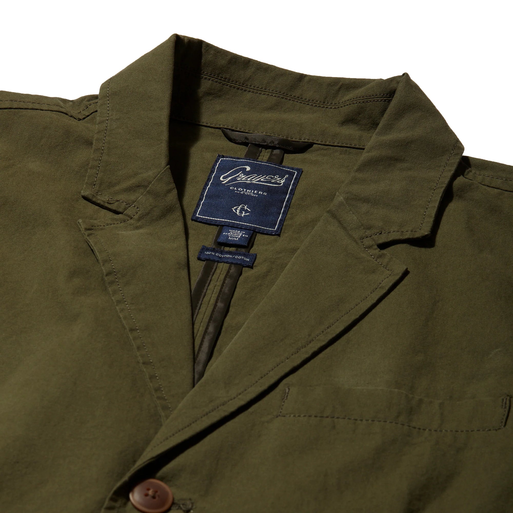 Mercer Duck Canvas Blazer - Dark Olive