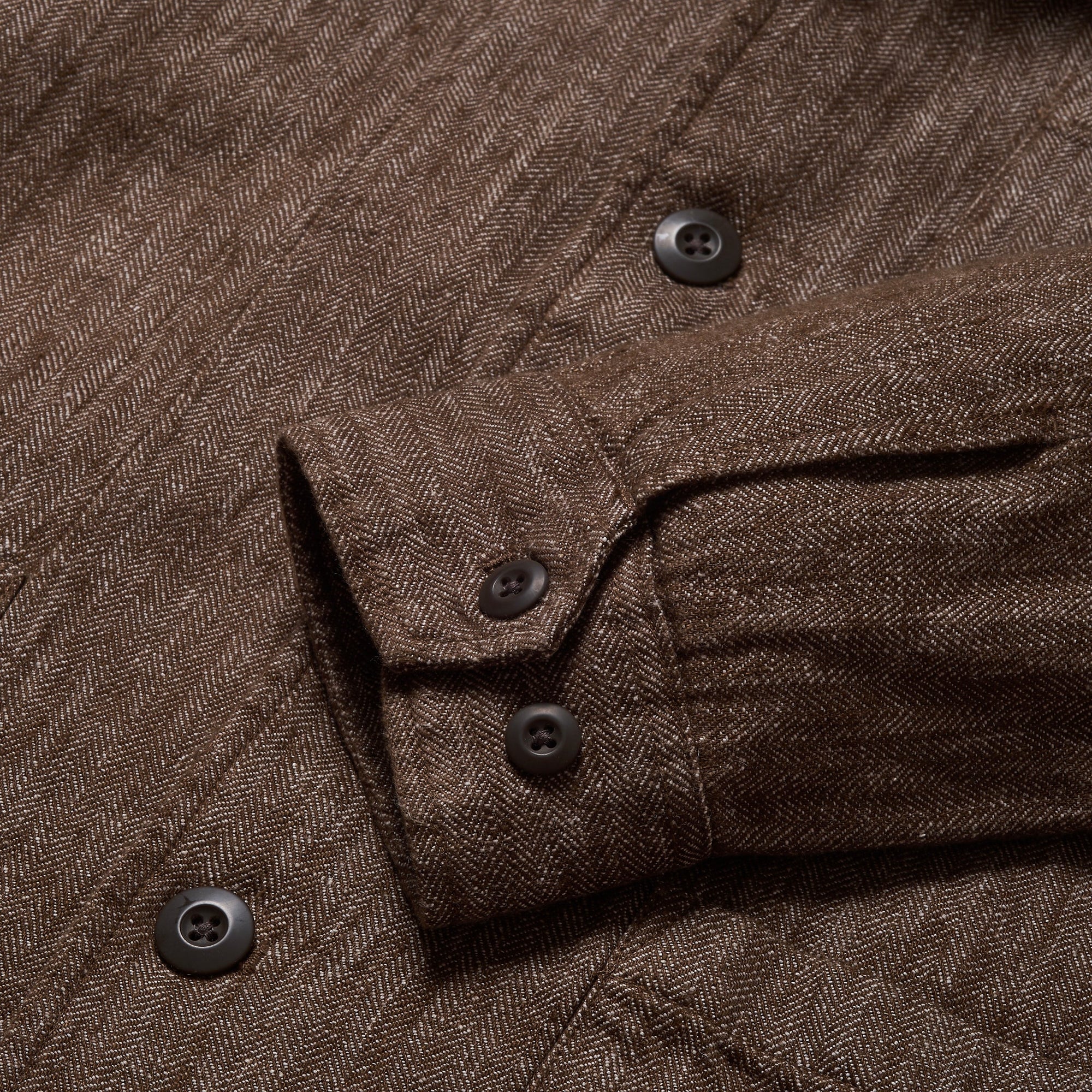 Albemarle Linen Industrial Jacket - Brown Herringbone