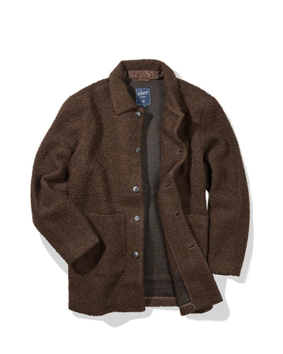 Boucle Car Coat - Dark Chocolate