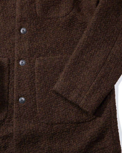 Boucle Car Coat - Dark Chocolate