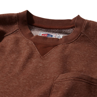 Nolan Marled Fleece Crew Neck - Brown Sugar