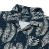 Riviera Terry Button Front Print Shirt - Navy Leaf