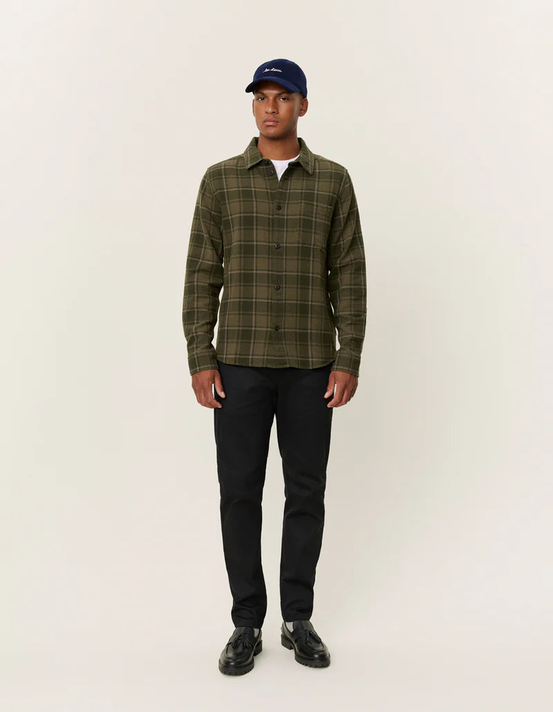 Kash Check Shirt - Olive Night & Forest Green