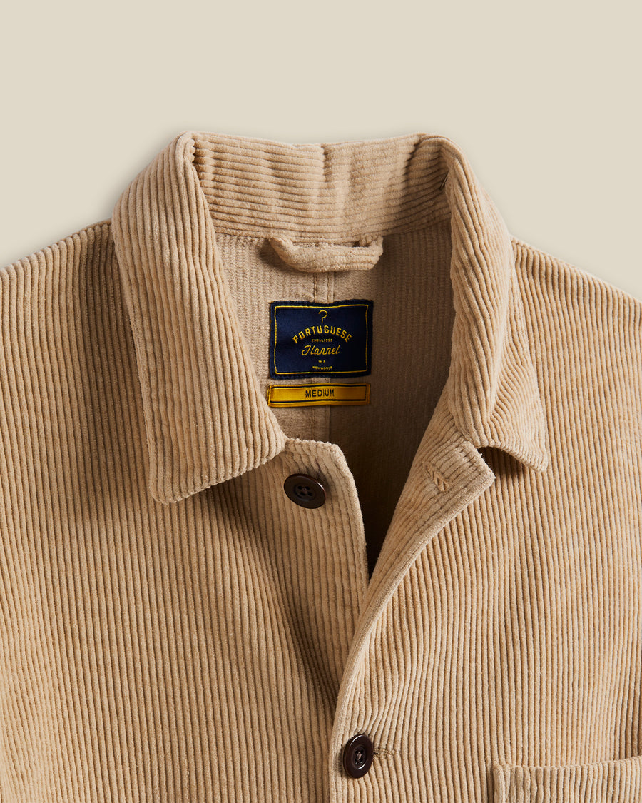 Labura Corduroy Chore Coat - Beige