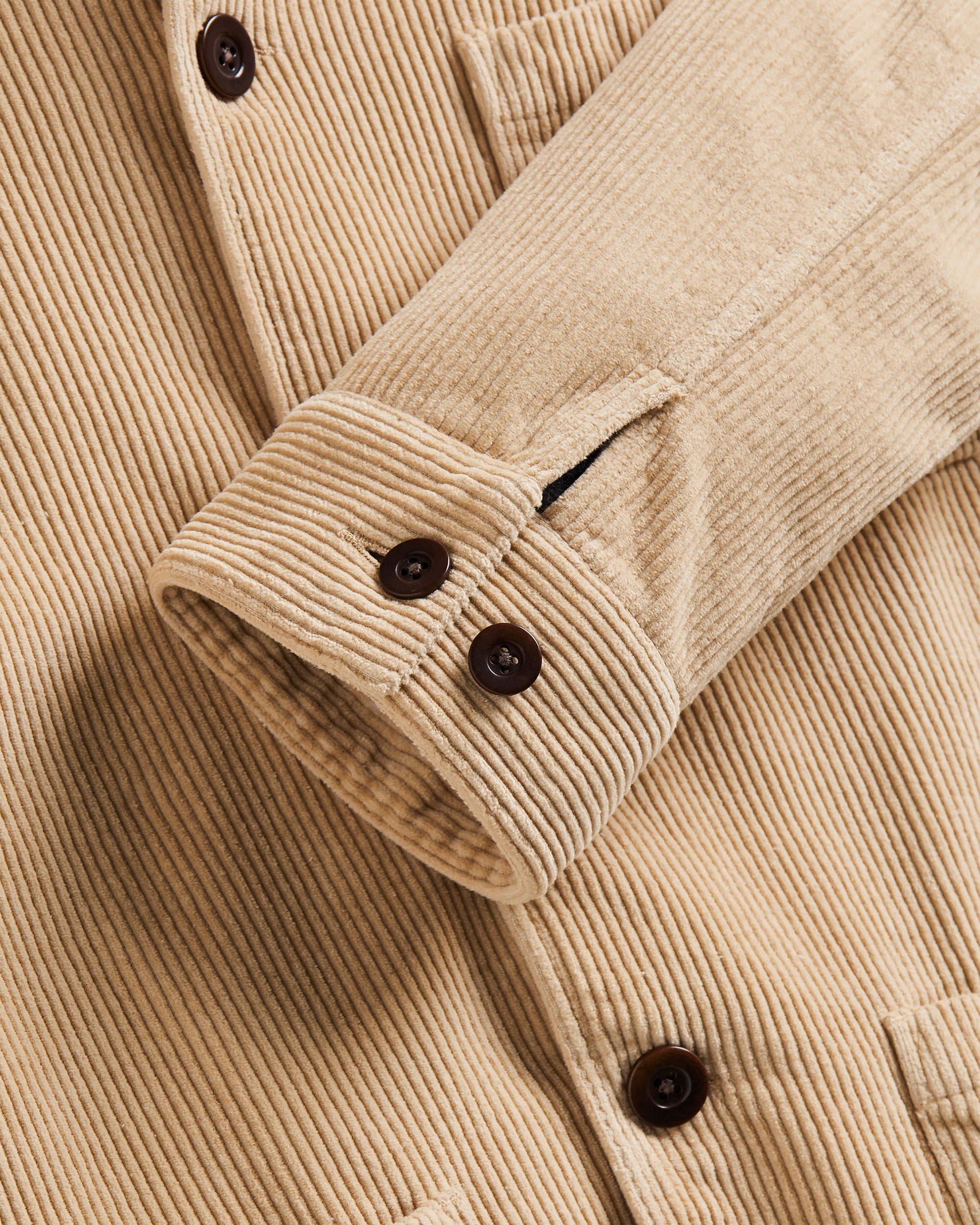 Labura Corduroy Chore Coat - Beige