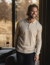 Robles Knit Long Sleeve Polo - Oatmeal