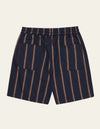 Lawson Stripe Shorts - Dark Navy & Camel