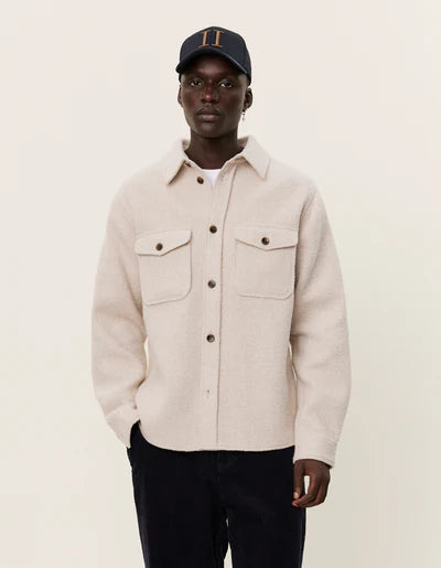 Lennon Bouclé Overshirt - Ivory