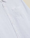 Long Sleeve Linen Button Down - White