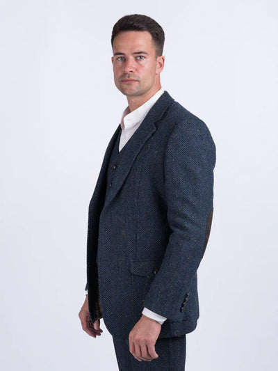 Kavanagh Irish Tweed Classic Fit Blazer - Blue