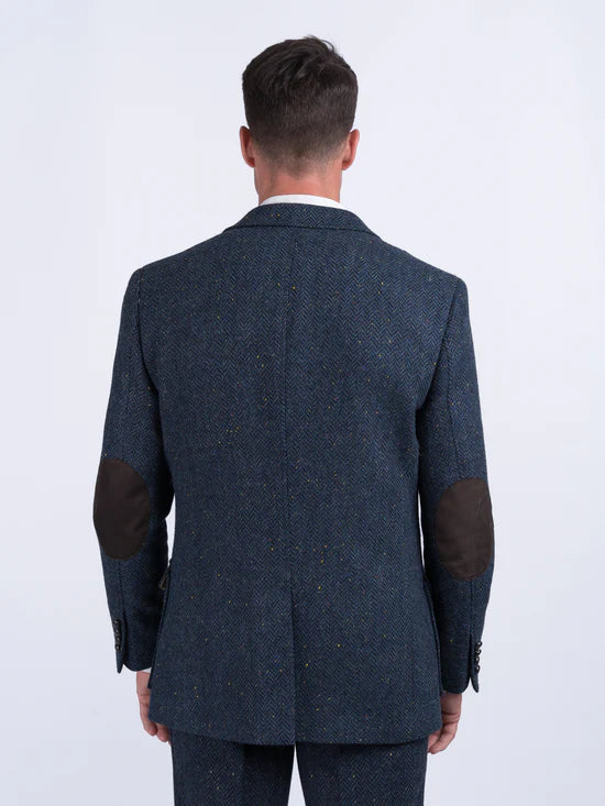 Kavanagh Irish Tweed Classic Fit Blazer - Blue
