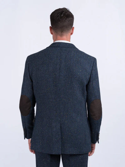 Kavanagh Irish Tweed Classic Fit Blazer - Blue