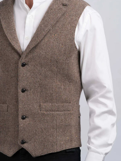 Irish Tweed Waistcoat - Fawn