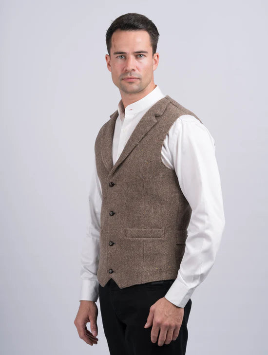Irish Tweed Waistcoat - Fawn