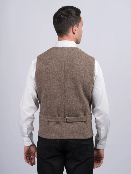 Irish Tweed Waistcoat - Fawn
