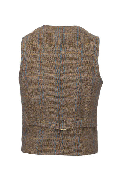 Irish Tweed Waistcoat - Brown Hunting Plaid