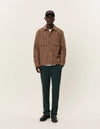 Milian Herringbone Overshirt - Dark Sand