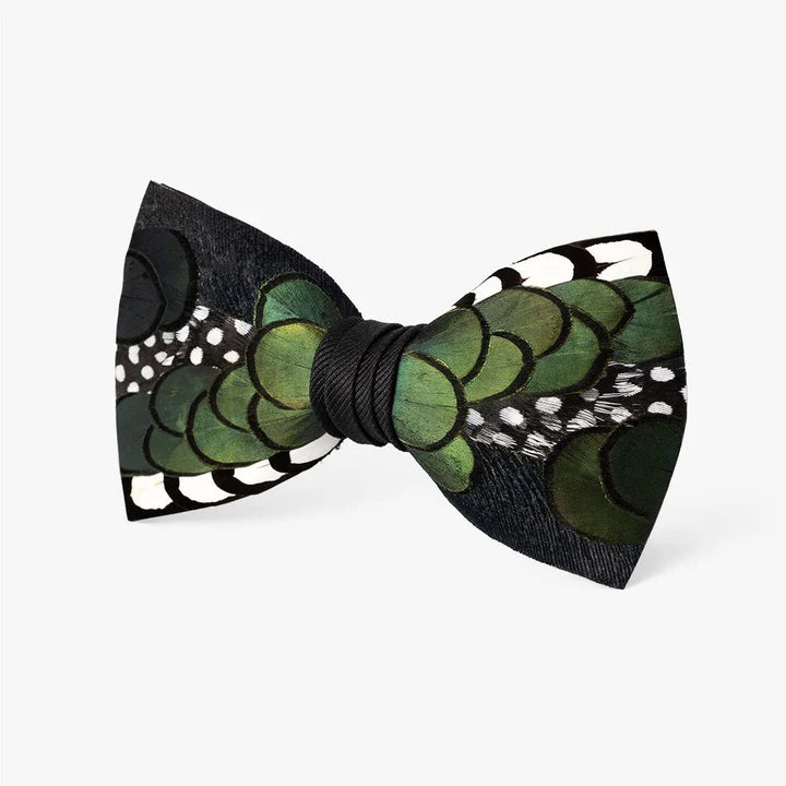 Bondurant Bow Tie - Guinea & Pheasant Feathers