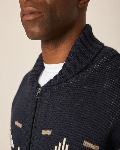 Mountain Zip Cardigan - Navy