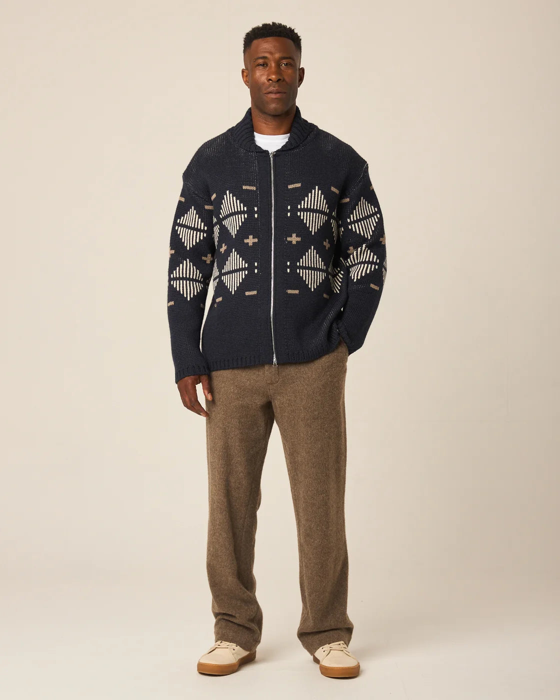 Mountain Zip Cardigan - Navy