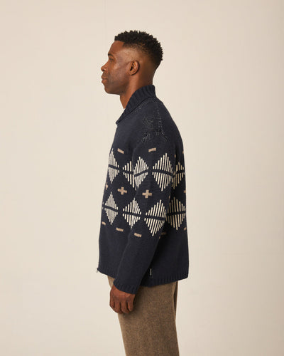 Mountain Zip Cardigan - Navy