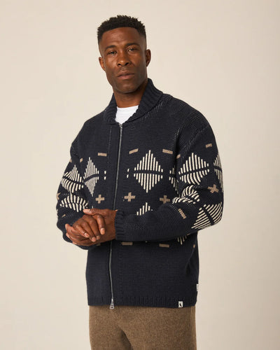 Mountain Zip Cardigan - Navy